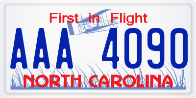 NC license plate AAA4090