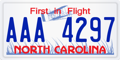 NC license plate AAA4297