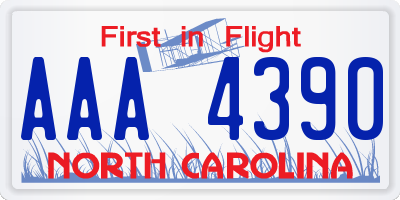 NC license plate AAA4390