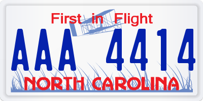 NC license plate AAA4414