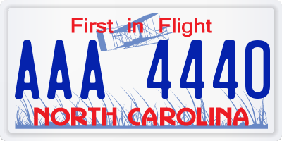 NC license plate AAA4440