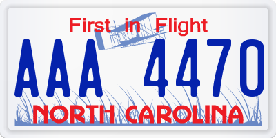 NC license plate AAA4470