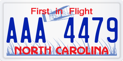 NC license plate AAA4479