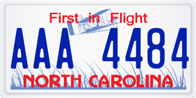 NC license plate AAA4484