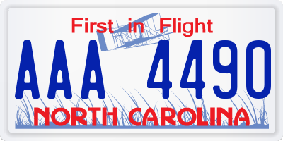 NC license plate AAA4490