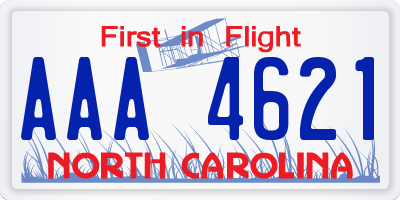 NC license plate AAA4621