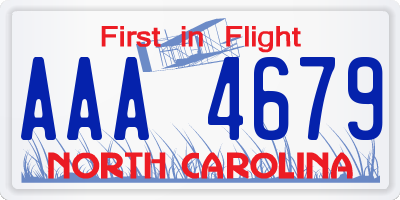 NC license plate AAA4679