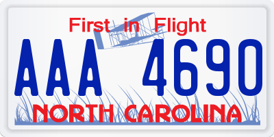 NC license plate AAA4690