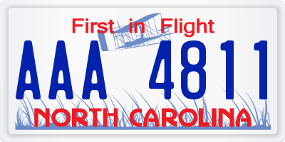 NC license plate AAA4811