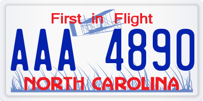 NC license plate AAA4890