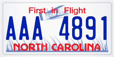 NC license plate AAA4891