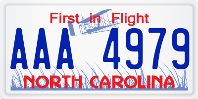 NC license plate AAA4979