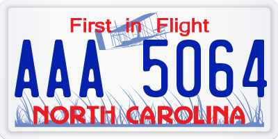 NC license plate AAA5064