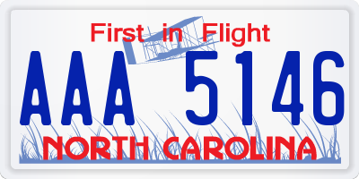 NC license plate AAA5146