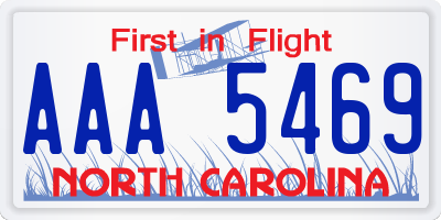 NC license plate AAA5469