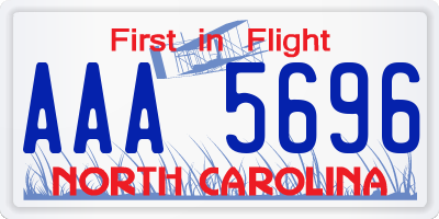 NC license plate AAA5696