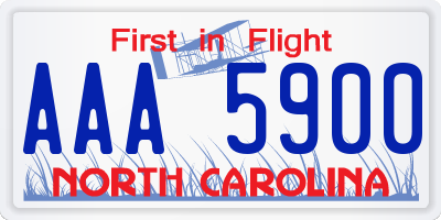 NC license plate AAA5900