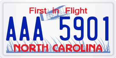 NC license plate AAA5901