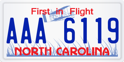 NC license plate AAA6119