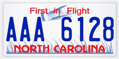 NC license plate AAA6128