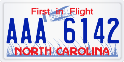 NC license plate AAA6142