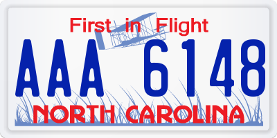 NC license plate AAA6148