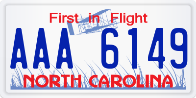 NC license plate AAA6149