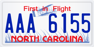 NC license plate AAA6155