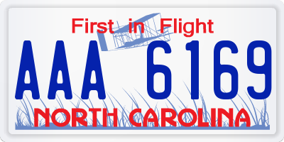 NC license plate AAA6169