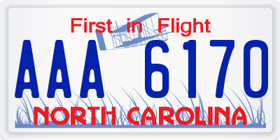 NC license plate AAA6170