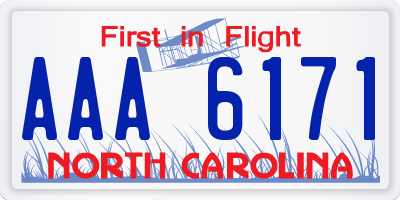 NC license plate AAA6171