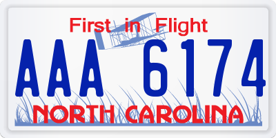 NC license plate AAA6174