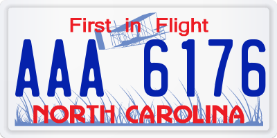 NC license plate AAA6176