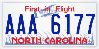 NC license plate AAA6177