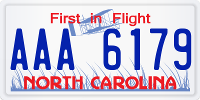 NC license plate AAA6179