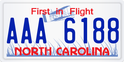 NC license plate AAA6188