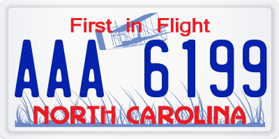 NC license plate AAA6199