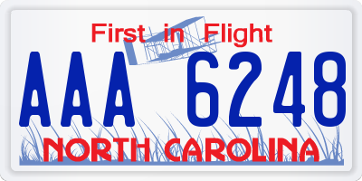 NC license plate AAA6248