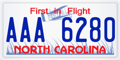 NC license plate AAA6280