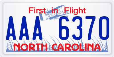 NC license plate AAA6370