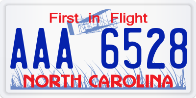 NC license plate AAA6528