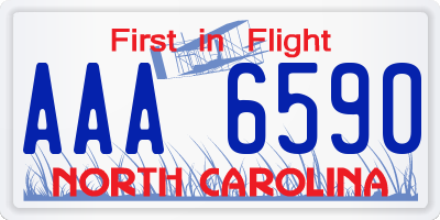 NC license plate AAA6590
