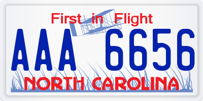 NC license plate AAA6656