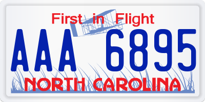 NC license plate AAA6895