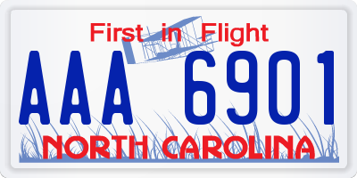 NC license plate AAA6901