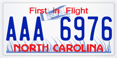 NC license plate AAA6976