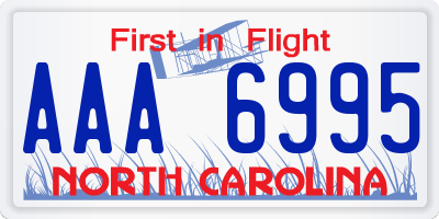 NC license plate AAA6995