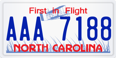 NC license plate AAA7188