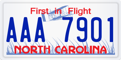 NC license plate AAA7901