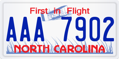 NC license plate AAA7902